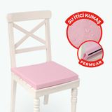 Xpermate Sandalye Minderi Su İtici, Uv-Güneş Dayanımı 40X40x4 Cm Sünger, Fermuar, Bağcıklı Pembe