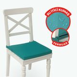 Xpermate Sandalye Minderi Su İtici, Uv-Güneş Dayanımı 40X40x4 Cm Sünger, Fermuar, Bağcıklı Turkuaz