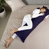 XPERMATE Sarılma Yastık, Uyku Yastığı, Bacak Arası Yastık Dikdörtgen 150x25 cm (Koyu Lacivert)