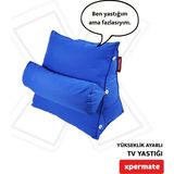 Xpermate Sırt Destek Yastığı - Bel, Boyun Destekli Yastık TV Yastığı Okuma Yastığı Ameliyat Sonrası Koyu Mavi - 50 x 50 cm