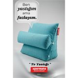 XPERMATE Sırt Destek Yastığı - Bel, Boyun Destekli Yastık TV Yastığı Okuma Yastığı Ameliyat Sonrası Mavi