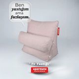Xpermate Sırt Destek Yastığı - Bel, Boyun Destekli Yastık TV Yastığı Okuma Yastığı Ameliyat Sonrası Pembe - 50 x 50 cm