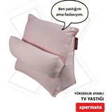 Xpermate Sırt Destek Yastığı - Bel, Boyun Destekli Yastık TV Yastığı Okuma Yastığı Ameliyat Sonrası Toz Pembe - 50 x 50 cm