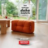 Xpermate Sırt ve Bel Destek Yastığı Sandalye Koltuk Destek Minderi - 45 x 20 x 15 cm - Turuncu