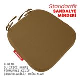 Xpermate Standartfit Oval Sandalye Minderi 42x42x5 Kahve
