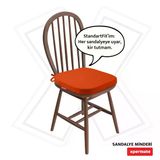 Xpermate Standartfit Oval Sandalye Minderi Fermuarlı Yıkanabilir Kılıf Bağcıklı 42X42x5 Kremit