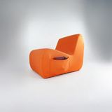 Xpermate Sünger Koltuk Tekli Yer Koltuğu Taşınabilir İskeletsiz Armut Koltuk Salon, Çocuk Odası, Balkon Turuncu