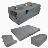 XPERMATE Ultra Kalın Çift Kişilik Katlanır Yatak, Portatif Yatak, Katlanır Sünger Yatak, Katlanabilir Yatak, Misafir Yatağı, Katlanır Yer Yatağı (Gri, 120x180x14)
