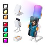 XPESUVC Taşınabilir Selfie Işığı 66 LED Telefon Işığı 3 Işık Modu ve RGB Modu Şarj Edilebilir Işık Katlanabilir Telefon Tutucu Işık Selfie'ler, Vlog, TikTok, Video (Katlanır Tutucu ile)
