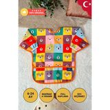 Xpetrana Kare Ayılar Desenli Sıvı Geçirmez Unisex Aktivite ve Mama Önlüğü 6-24 Ay - Çok Renkli - Standart