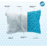 Xpillo 3 Adet - Ayarlanabilir Hafızalı Yastık – Çift Yüzey - Serinletici Kumaş – Boyun Destekli Ortopedik - 50 × 70 cm - Beyaz - Açık Mavi