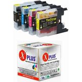 Xplus Dcp J525W Brother Uyumlu LC-77XL LC1240-LC1280 4 Renk Muadil Kartuş Seti 2.400 Sayfa (Chipli)