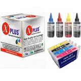 Xplus Epson Stylus S20 T0711-T0714 Muadil Kolay Dolan Kartus + 4 X100 Ml Renk Murekkep Seti 500 Sayfa