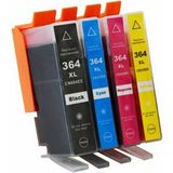 Xplus Photo Print® Hp Photosmart C5380 Kartuş Set 4 Renk Takım Muadil Yüksek Kapasite 364XL - Renkli