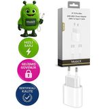 Xpremium MobiLX M-21 iPhone 15 Pro Max Uyumlu 20W Type-C Hızlı Şarj Adaptörü + USB-C Kablo