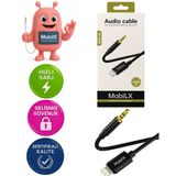 Xpremium MobiLX M-X02 Lightning to 3.5mm AUX Ses Kablosu – iPhone Uyumlu, Stereo Ses Destekli, Altın Uçlu