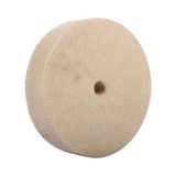 XQAQX Parlatma Parlatma Çarkı, Taşlama Çarkı, 1 Adet 100 x 25 mm 4 inç Bej Parlatma Parlatma Taşlama Yuvarlak Tekerlek Yünü Yumuşak Keçe Parlatıcı Disk Pedi