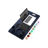 Xrades Çift Renk Deri Mousepad Laptop Bilgisayar Için 80x40 Cm Lacivert Ve Sarı