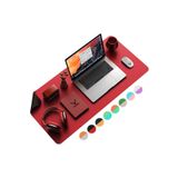 Xrades Çift Renk Deri Mousepad Laptop Bilgisayar Için 80x40 Cm Siyah Ve Kırmızı