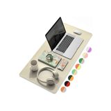 Xrades Çift Renk Deri Mousepad Laptop Bilgisayar Için 80x40 Cm Soft Nude ve Açık Sarı