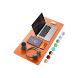 Xrades Çift Renk Deri Mousepad Laptop Bilgisayar Için 80x40 Cm Turuncu Ve Yeşil
