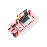 Xrades Deri Mousepad Laptop Bilgisayar Için Geniş Gamings Masa Matı Deri Mouse Pad 80x40 Cm Pembe