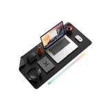 Xrades Deri Mousepad Laptop Bilgisayar İçin Geniş Gamings Masa Matı Deri Mouse Pad 80x40 cm Siyah