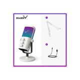 Xrades Professional 2 li Stand Youtuber Gamer Tiktok Yayıncı Usb Rgb Mikrofon Seti M3 PRO WHH