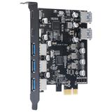 XRIKUI PCIe USB 3.0 5X USB-A ve 2X USB-C Bağlantı Noktaları Genişletme Kartı,PCI Express Dahili USB 3 Hub Dönüştürücü Masaüstü PCS Yükseltici Kartı için