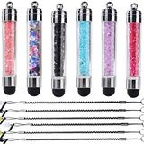 XRONG Renkli Kristal Kapasitif Mini Stylus Evrensel Dokunmatik Ekran Kalemi, iPhone 7 6S, Samsung Galaxy S5 S4 S3, Android, Akıllı Telefonlar, iPad, iPod'lar, HTC, Motorola, LG ve daha fazlası için, çok renkli