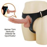 xShopum 19 cm Belden Bağlamalı İçi Dolu Strapon Penis – Kevin