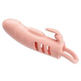 xShopum 2,5 cm Dolgu Uzatmalı Titreşimli Penis Kılıfı Prezervatif Vibratör