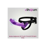 xShopum Belden Bağlamalı Çift Taraflı Titreşimli Strapon Dildo