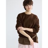XSide Bisiklet Yaka Oversize Kadın Triko Kazak - Kahverengi - XL