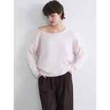 XSide Kayık Yaka Oversize Kadın Triko Kazak - Pembe