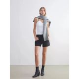 Xsıde Siyah Mom Fit Yırtık Detaylı Kadın Jean Şort