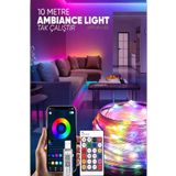 xsir Tv Arkası 10 Metre Bluetooth Telefon Kontrollü Smart Şerit Led Kumandalı Led Işık