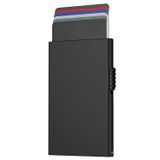 Xspring Açılır Kartlık, Rfid Engellemeli Açılır Kredi Kartı Tutacağı, İnce Minimalist Kredi Kartı Tutacağı, Erkekler için İnce Metal Kartlık, 5 Kart Tutmak için Açılır Ön Cep Cüzdanı