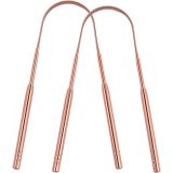 Xspring Dil Kazıyıcı, 2 Adet Paslanmaz Çelik Dil Temizleyici Seti,%100 BPA İçermeyen, U Şeklinde Ergonomik Tasarım, Yetişkinler ve Çocuklar İçin Ağız Kokusu Giderici (Altın Renk)