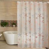 Xspring Duş Perdesi, PEVA Plastik Duş Perdesi, Metal Halkalı, Su Geçirmez Ağır Hizmet Tipi Duşs Perdesis Astarı, Banyo Dekorasyonu İçin (180x200cm) (Deniz Yıldızı)