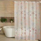 Xspring Duş Perdesi, PEVA Plastik Su Geçirmez Duş Perdesi, Metal Halkalı Ağır Hizmet Tipi Perde Astarı, Banyo Dekorasyonu İçin, Küf ve Suya Dayanıklı, 180x200 cm (Deniz Yıldızı)