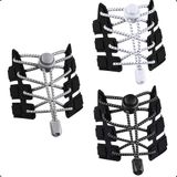 Xspring Elastik Ayakkabı Bağcıkları, 3 Çift Kilitli Elastik Bağcık, Bağlanmayan Düz Elastiks Ayakkabı Bağcıkları, Spor Ayakkabılar İçin, Çocuk, Yetişkin ve Yaşlılar İçin, Tek Beden Herkese Uyar