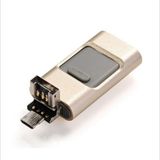Xspring Flash Sürücü, USB Bellek Sürücü 128GB, Harici Genişletilebilir USB Memory Stick, Cep Telefonu ve Bilgisayarlarla Uyumlu 3'ü 1 Arada Bellek Depolama Sürücüsü (Altın)