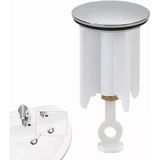Xspring Lavabo Tıkacı, Yüksekliği Ayarlanabilir Pop-Up Tıkaç, Banyo ve Mutfak Lavaboları İçin Geri Sekmeli Filtreli Tıkaç, 40mm Çapında Lavabo ve Bide Tıkacı Yedek Parçası
