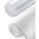 Xspring mutfak için raf astarı, 2 rulo 45x150cm yapışkan olmayan çekmece matı, kaymaz EVA mutfak astarı, kolay kesilebilir şeffaf plastik çekmece astarı, dolap ve masa için dayanıklı raf astarı
