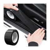 Xspring Otomotiv Sarma Filmi, Çarpışma Önleyici Araba Kapısı Kenar Koruyucu, 5D Karbon Fiber Araba Koruyucu Bant, Çizilmeye Karşı Dayanıklı Su Geçirmez Otomotiv Eşik Koruyucu (3cm*10m, Karbon Siyahı)
