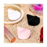 Xspring Pudra Pufu, 12 Parça Üçgen Makyaj Pufu, Kurdele Bantlı Yumuşak Fondöten Süngeri, Mineral Pudra Için Islak ve Kuru Kullanım, Loose Pudra ve Vücut Için Makyaj Aracı (Siyah, Beyaz, Pembe)