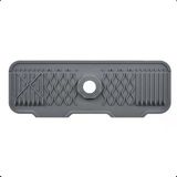 Xspring Silikon Musluk Matı, 43X15 Cm Mutfak Lavabo Koruyucu, Silikon Musluk Matı Bulaşık Süngeri Tutucu, Kaymaz Gri Kurutma Matı, Mutfak Ve Ban