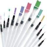 Xspring Su Fırçası Kalemi, 3 Boyutlu 12PCS Suluboya Fırça Kalemleri, Premium Naylon Kıllara Sahip Su Renkleri Boya Yetişkinleri, Boyama, Aquarelle, Boya Kalemi, Akrilik Boyama, Guaj, Mürekkepler vb