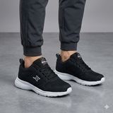 Xstep Unisex 36-47 Numara Arası Rahat Günlük Tekstil Spor Ayakkabı - Siyah - Beyaz
